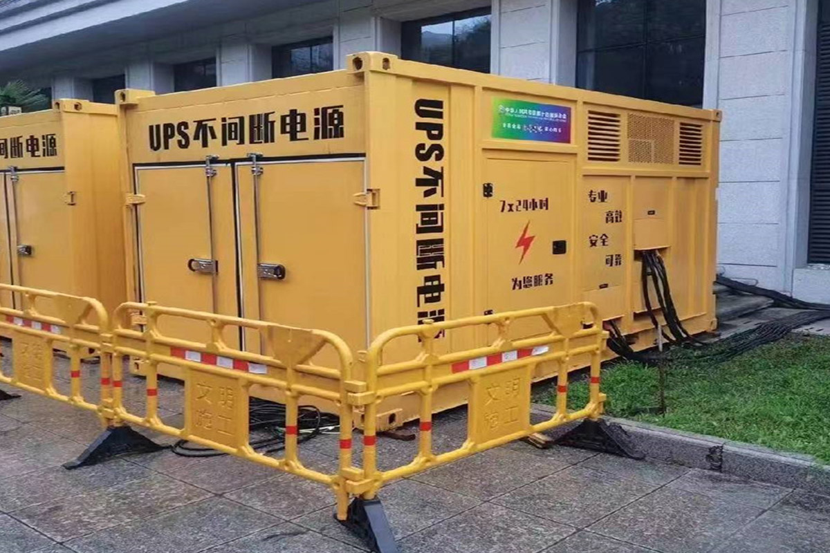 福绵发电机租赁施工现场