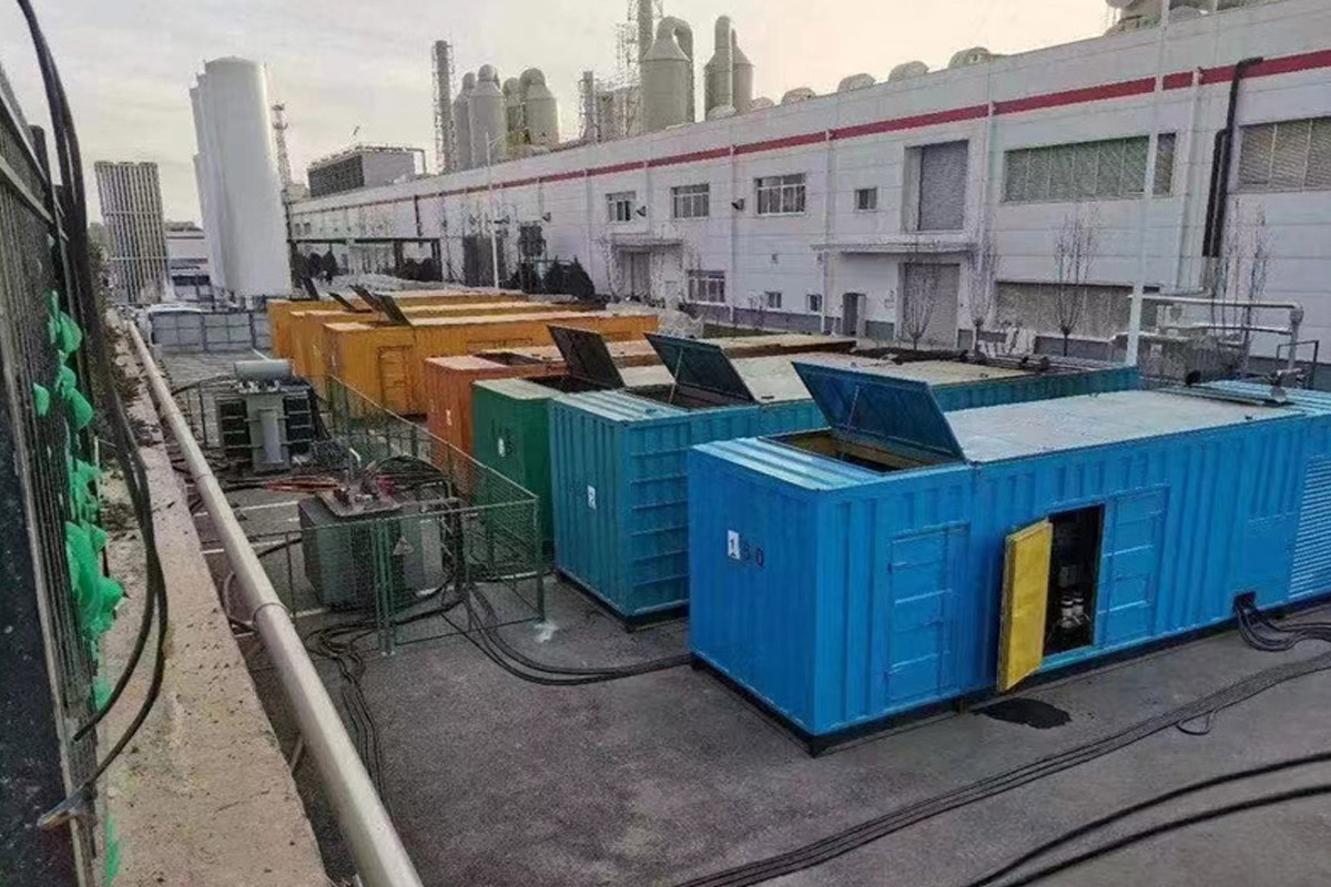 福绵发电机租赁施工现场